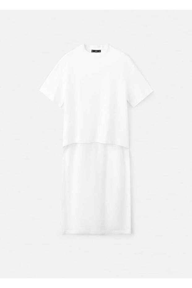 Pamuklu uzun tişört - 3
