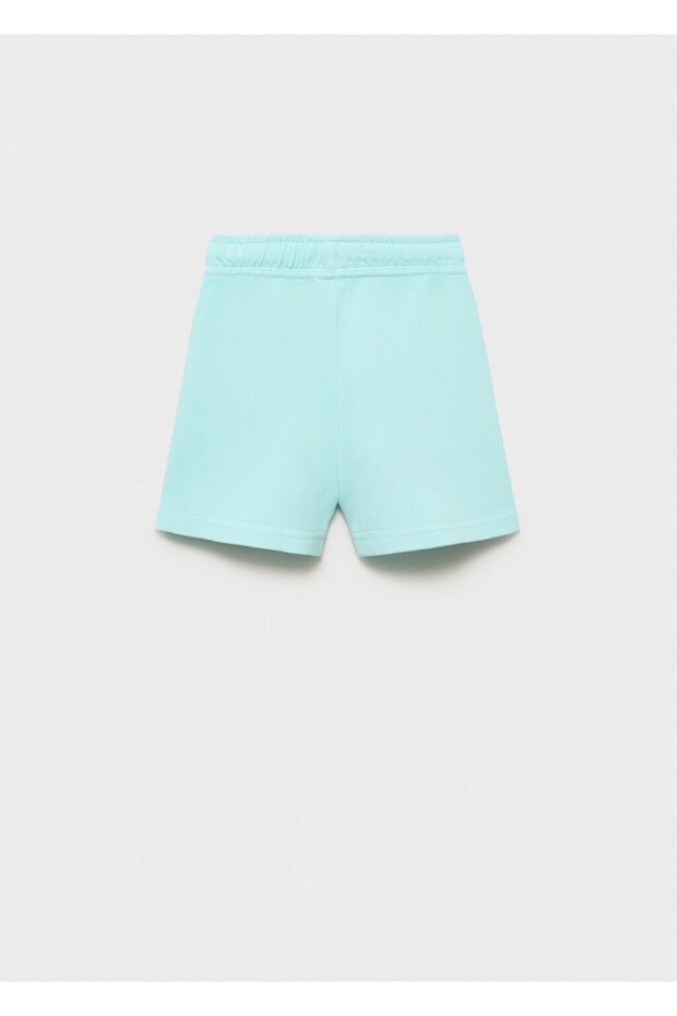 Elastik belli pamuklu şort - 2