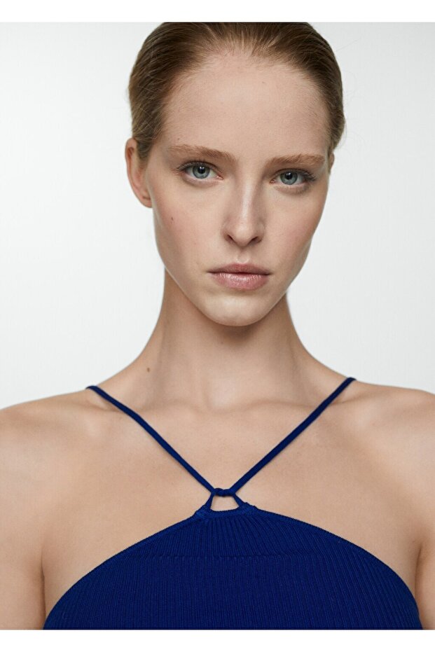 Tricotine Blouse with Metallic Thread - 5