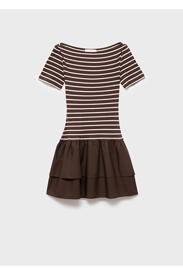 Karma çizgili elbise - 3