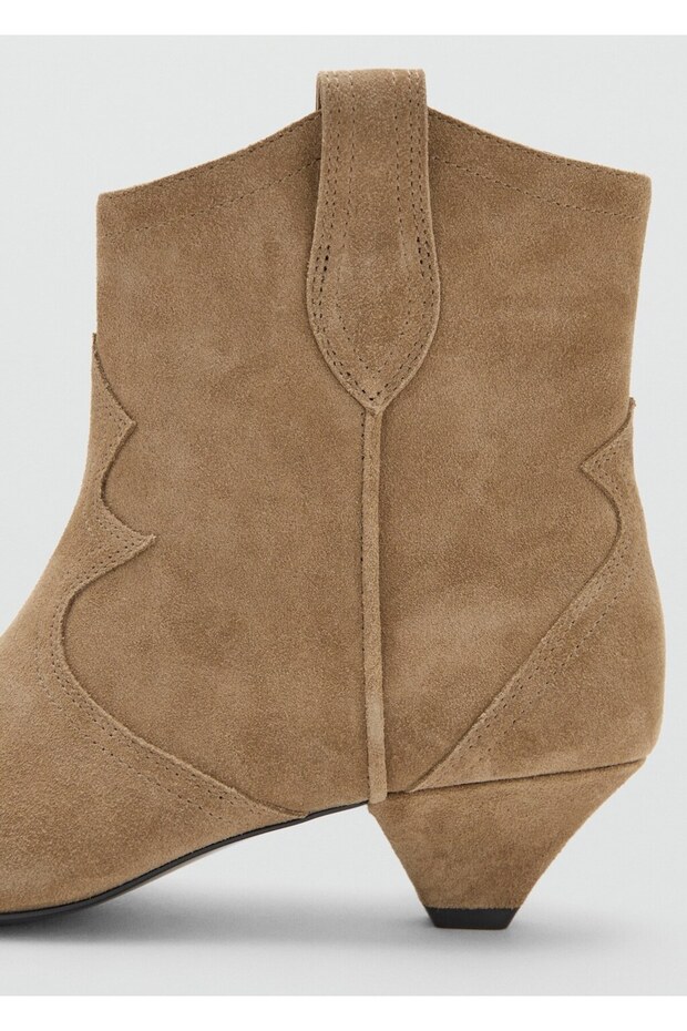 Süet kitten topuklu bot - 4