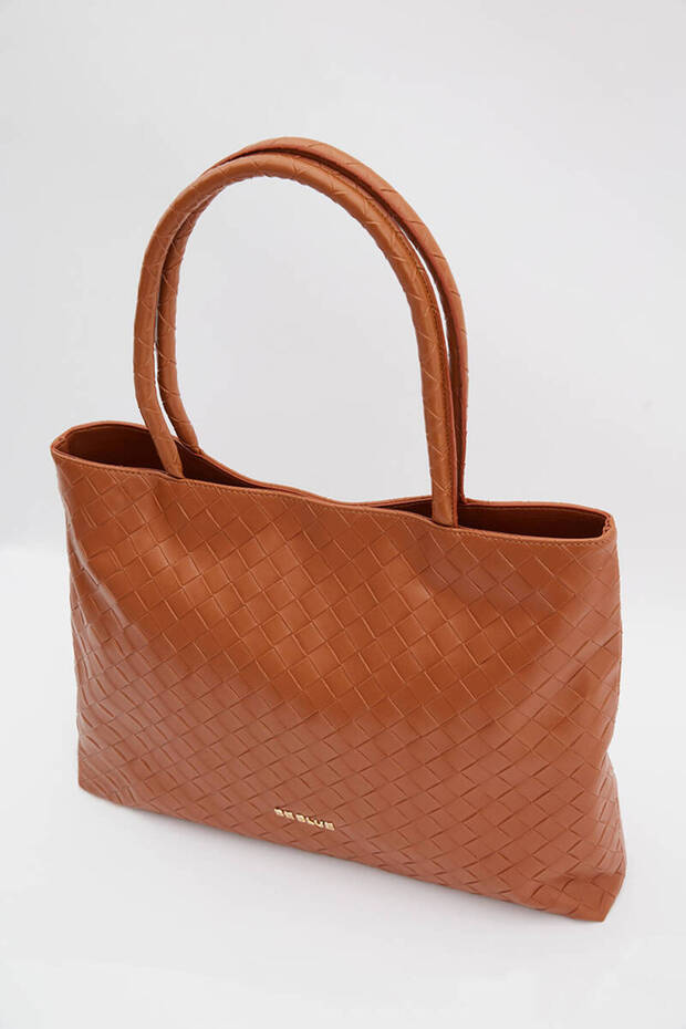 TABA ÖRGÜLÜ TOTE ÇANTA - 5