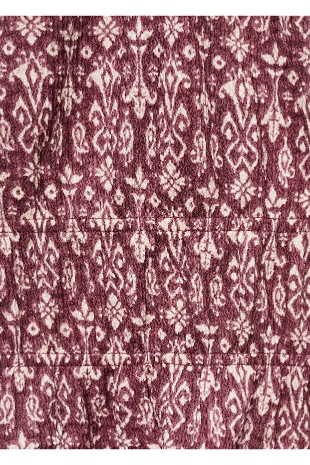 Gathered patterned blouse - 7