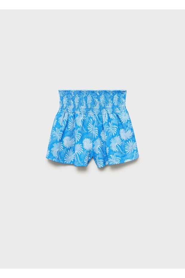 Çiçek desenli şort - 1
