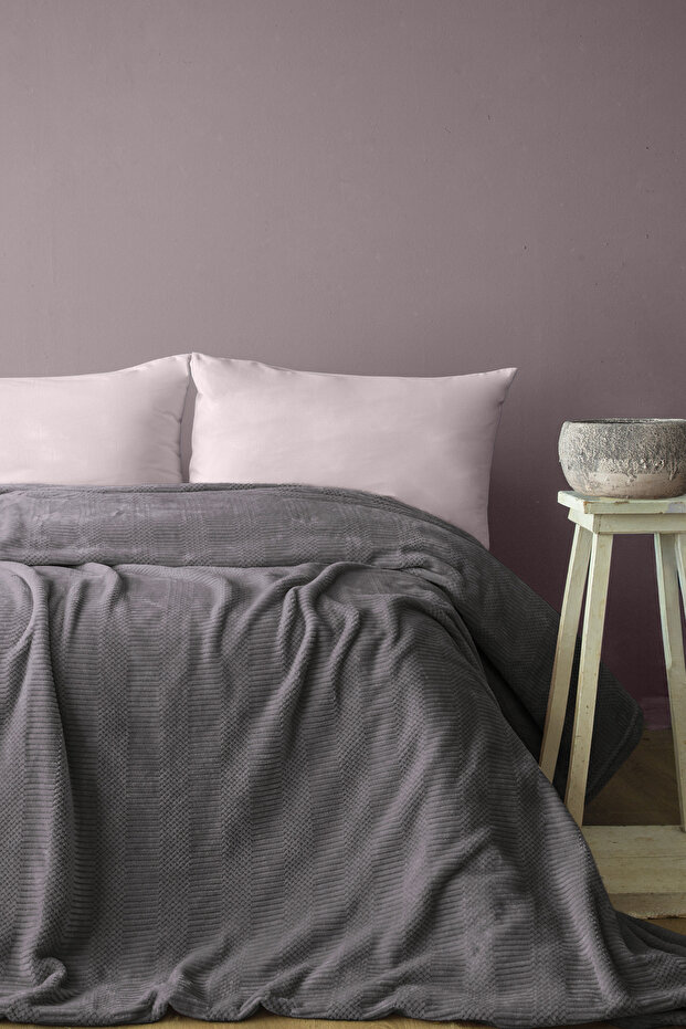 Vıncent Blanket 140*190 Gray
