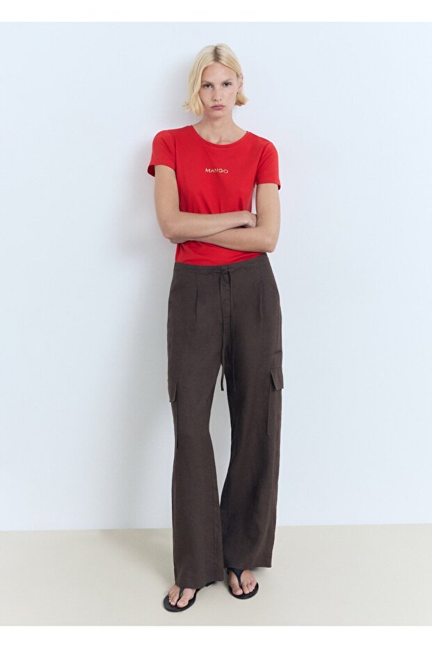 Pamuklu logolu tişört - 2