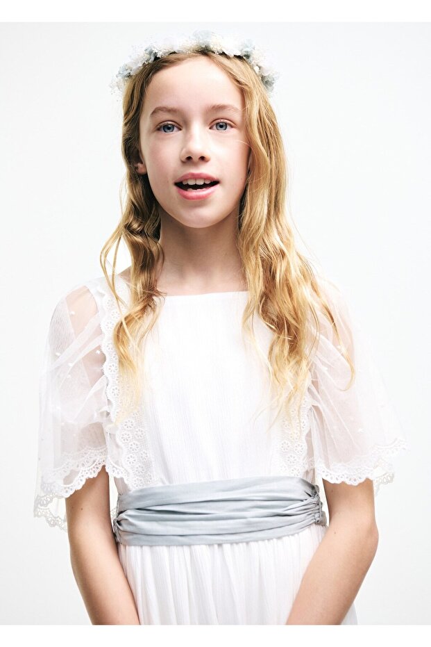 Fiyonklu uzun elbise - 3