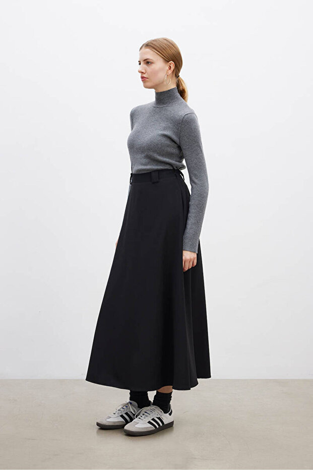 Fustă neagră FLORATA - 7