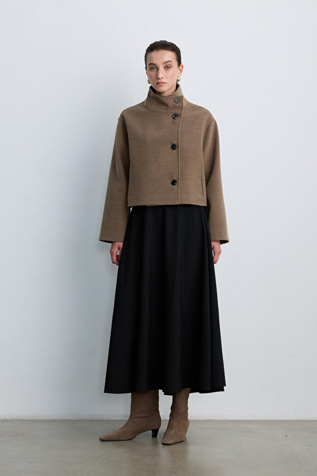 Fustă neagră FLORATA - 5