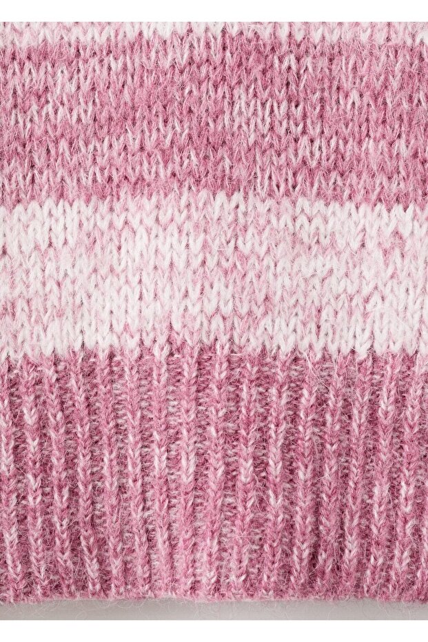 Oversize çizgili kazak - 5