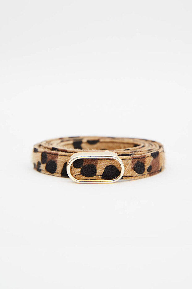 Leopard Patterned Rope Belt - 6