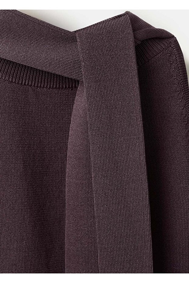 Halter yaka triko bluz - 7