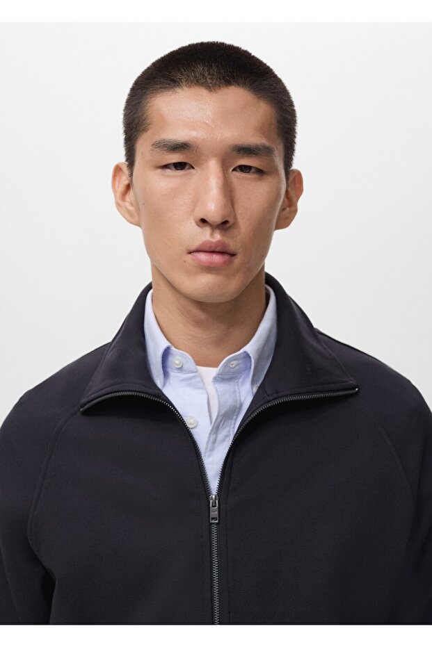 Regular fit fermuarlı sweatshirt - 6