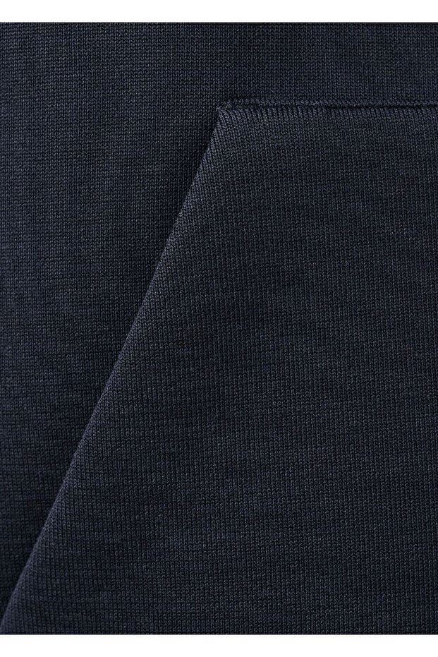 Neopren görünümlü fermuarlı sweatshirt - 5