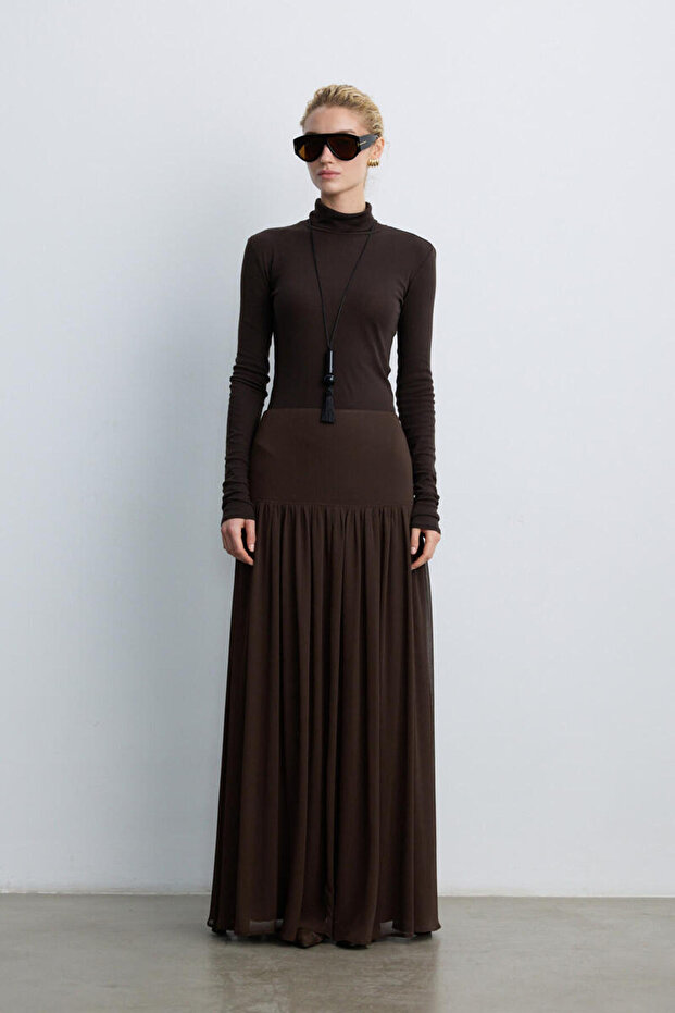 FUSTA LUNGĂ CU CORSET MARO - 5