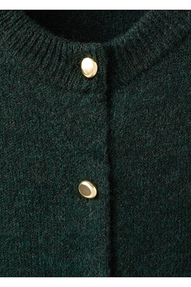 Triko düğmeli hırka - 7