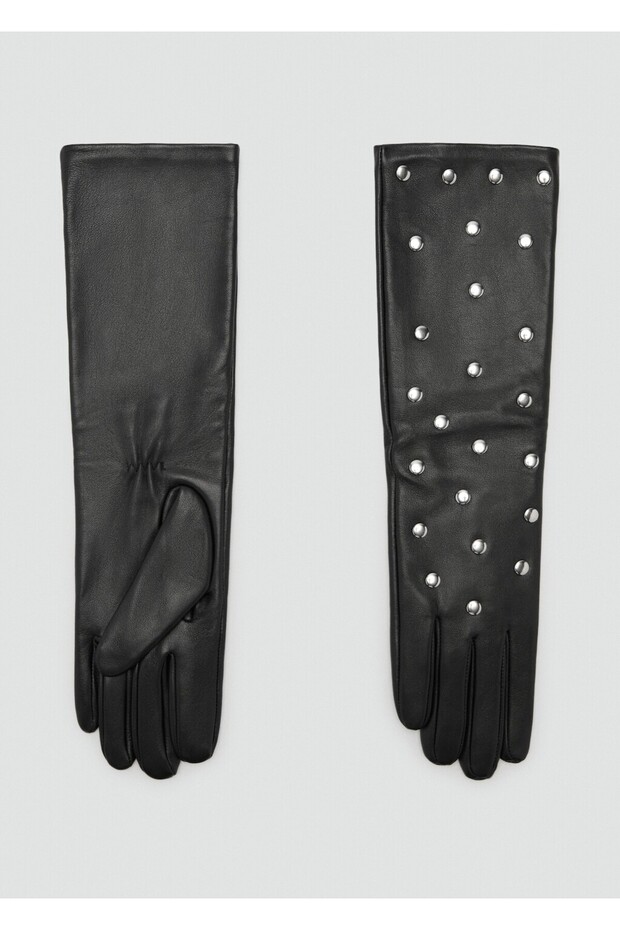 Zımbalı deri eldiven - 3