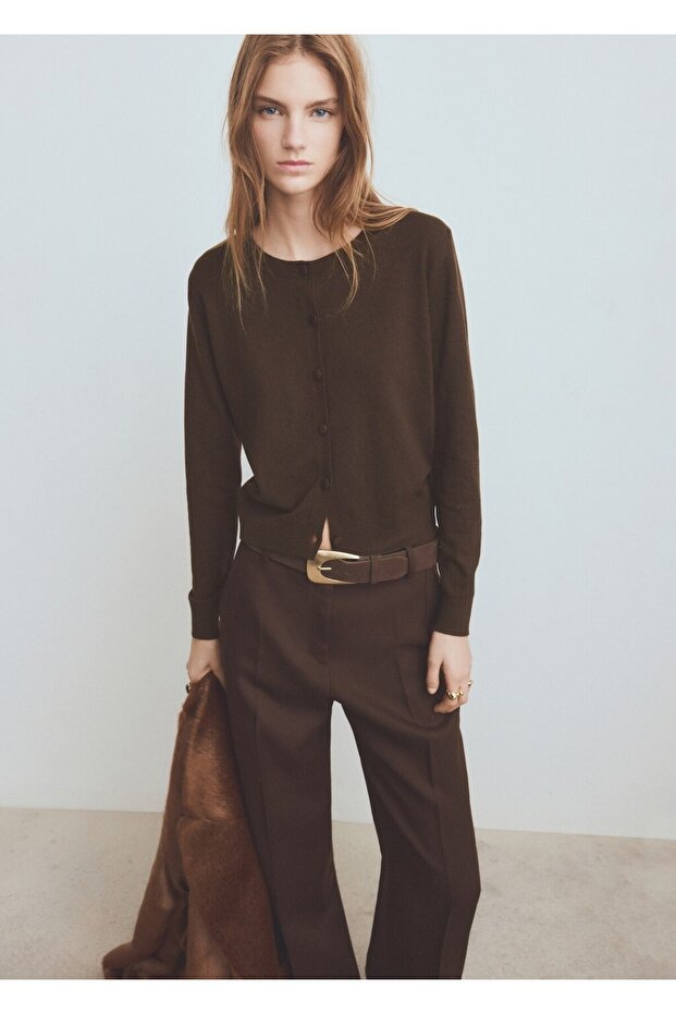 Triko düğmeli hırka - 1