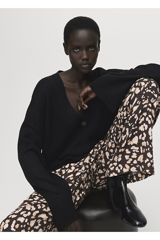 Beli elastik desenli pantolon - 6