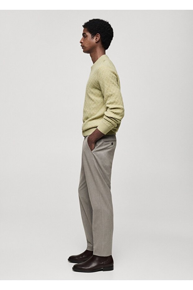 Örgü detaylı triko kazak - 7