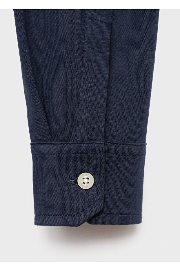 Pamuklu basic polo tişört - 5