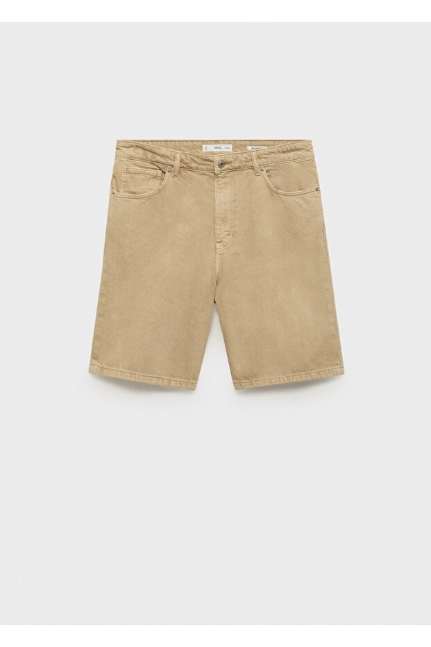 Rahat kesim denim bermuda şort - 3