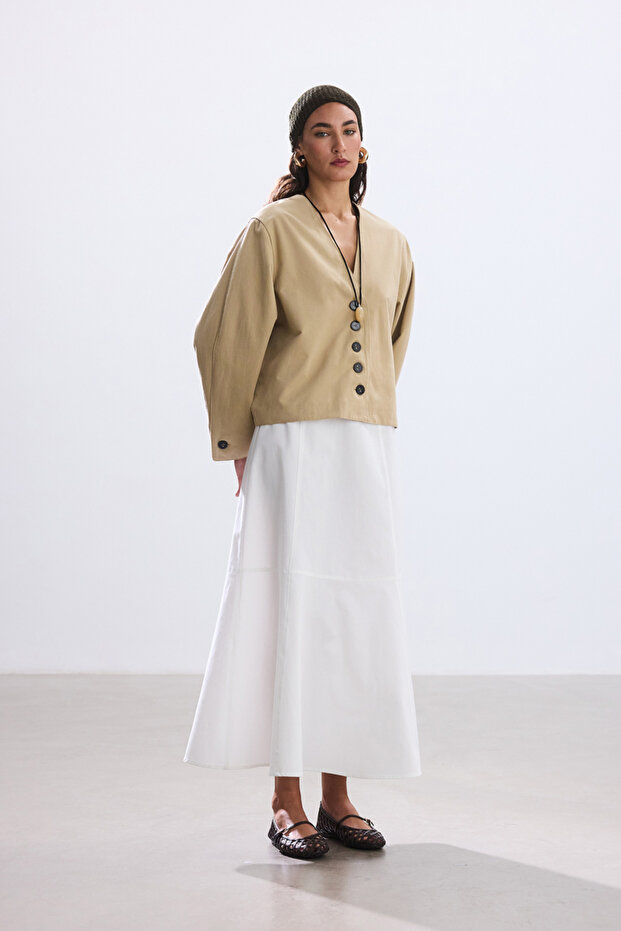 سترة قطنية بأزرار رملية - 2