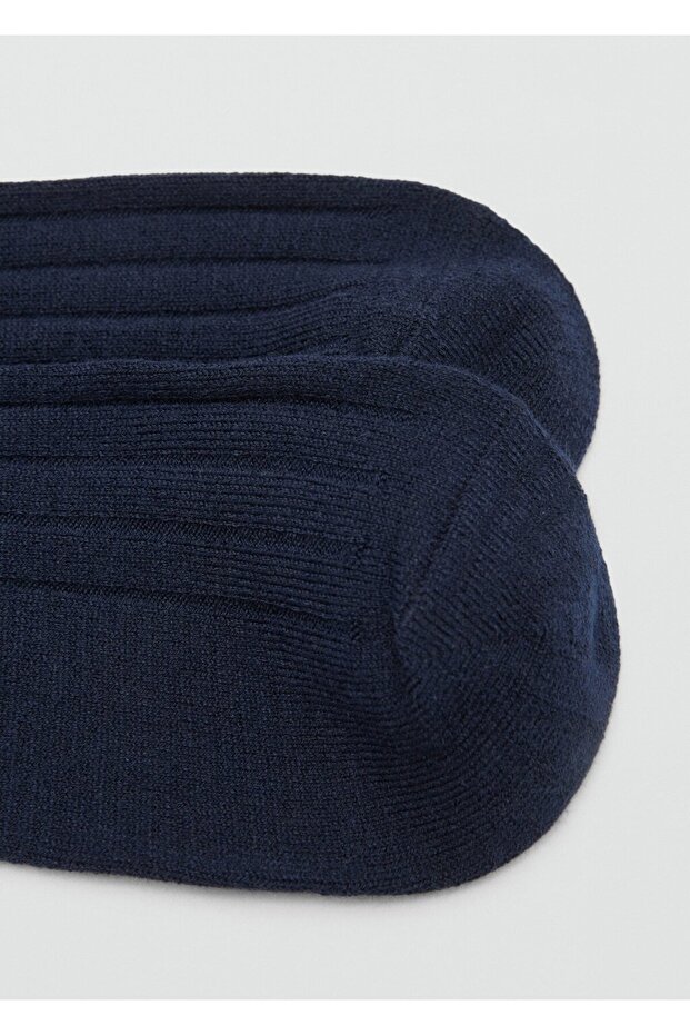 Yün karışımlı fitilli çoraplar - 3