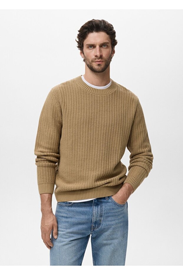 %100 pamuklu kalıplı kazak - 1