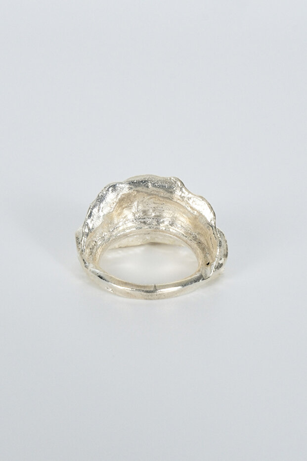 خاتم فضي غير منتظم - 4