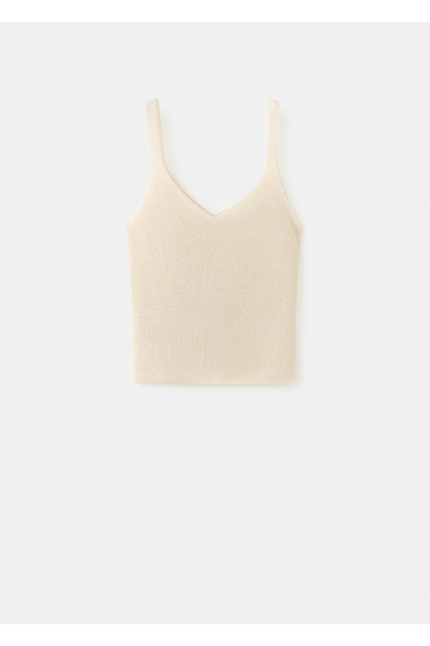 Lureks V yaka triko bluz - 3