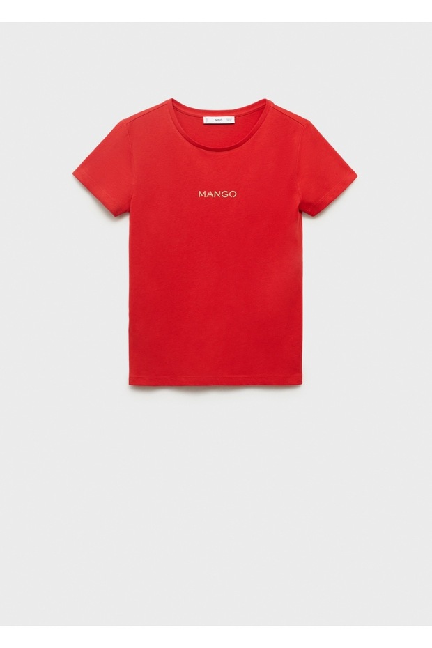 Pamuklu logolu tişört - 3