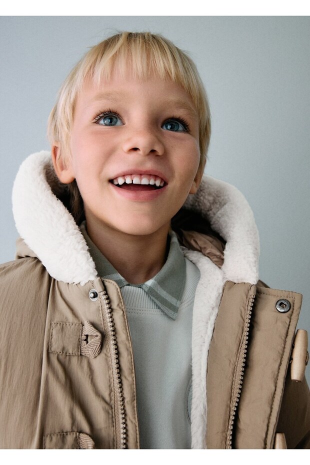 Kapüşonlu düğmeli anorak - 6