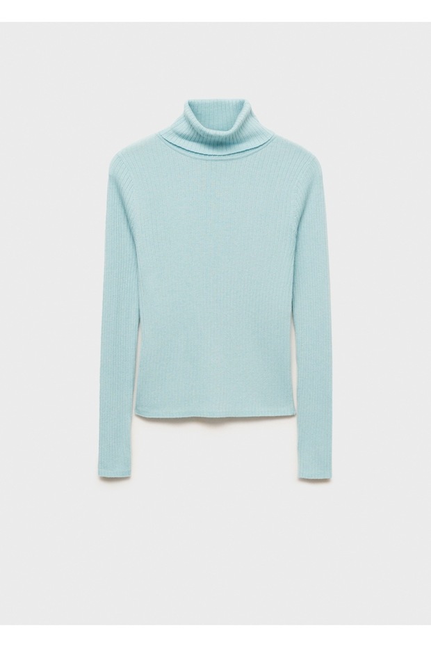 Yün karışımlı balıkçı yaka kazak - 3