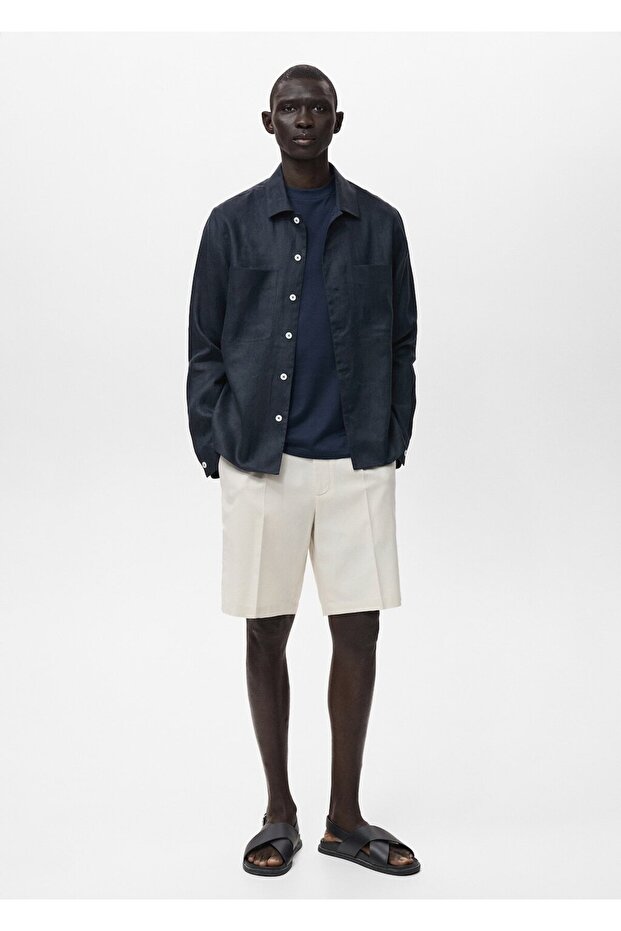 %100 keten şort - 2