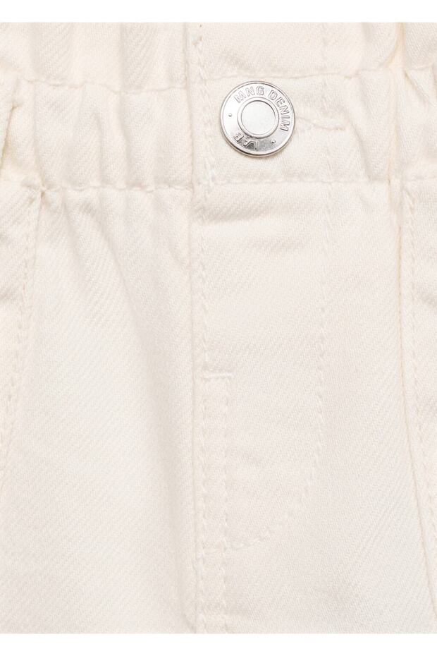 Paperbag denim şort - 7