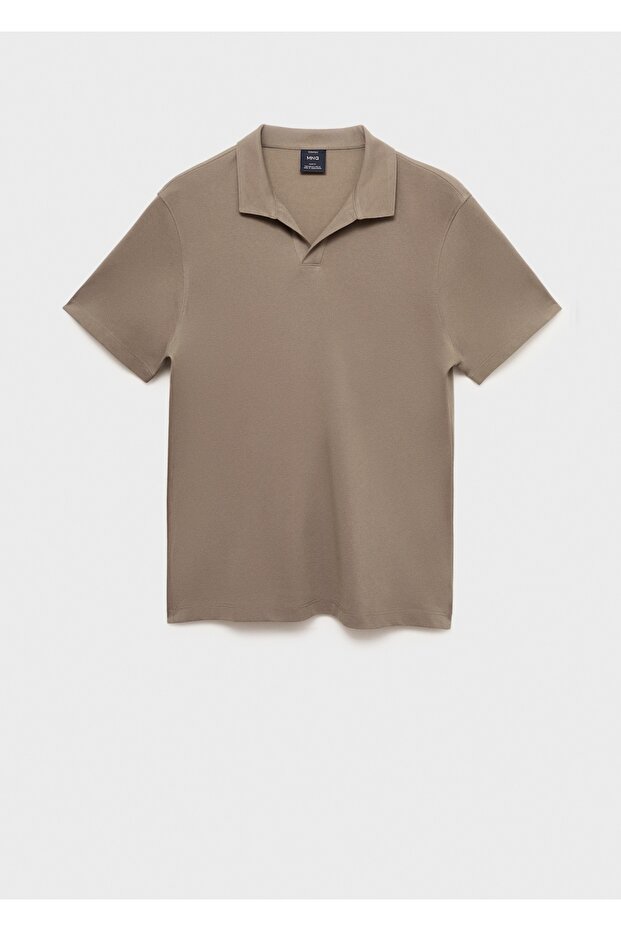 Pamuklu pike polo gömlek - 3