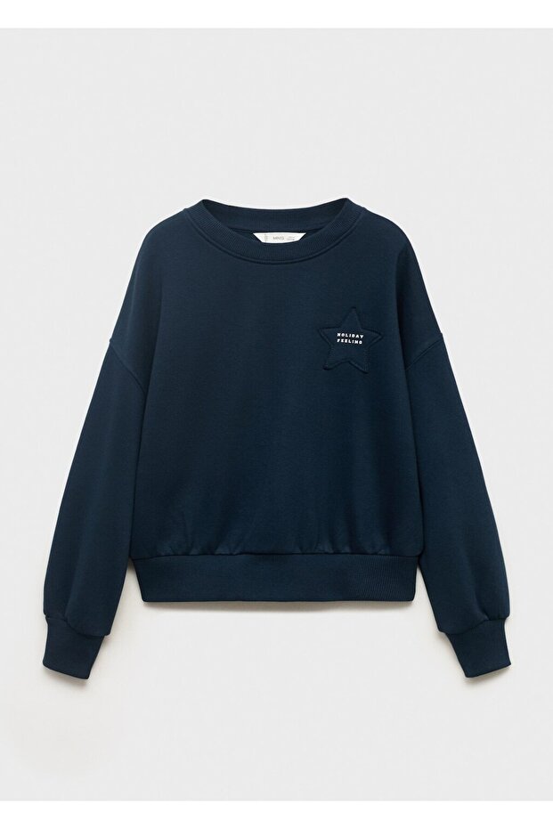 Yıldız işlemeli sweatshirt - 1