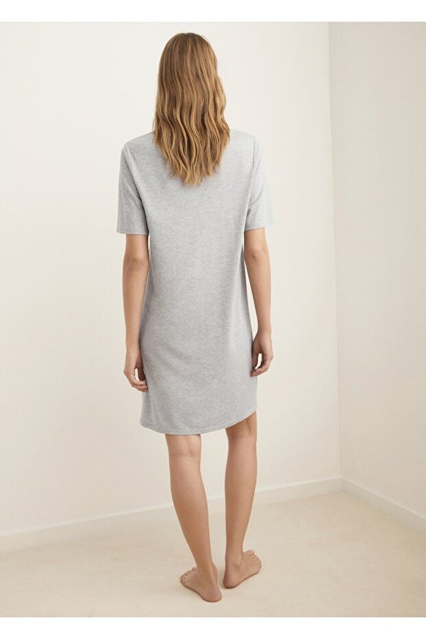 Lyocell pamuklu gecelik - 4
