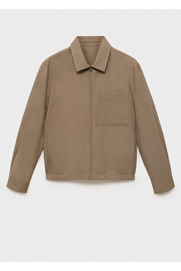 Dökümlü desenli gömlek - 3