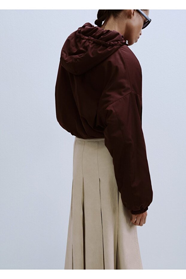 Godeli deri görünümlü etek - 4