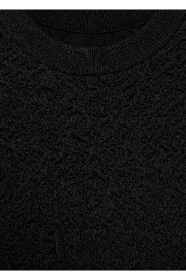 Dokuma krep bluz - 8