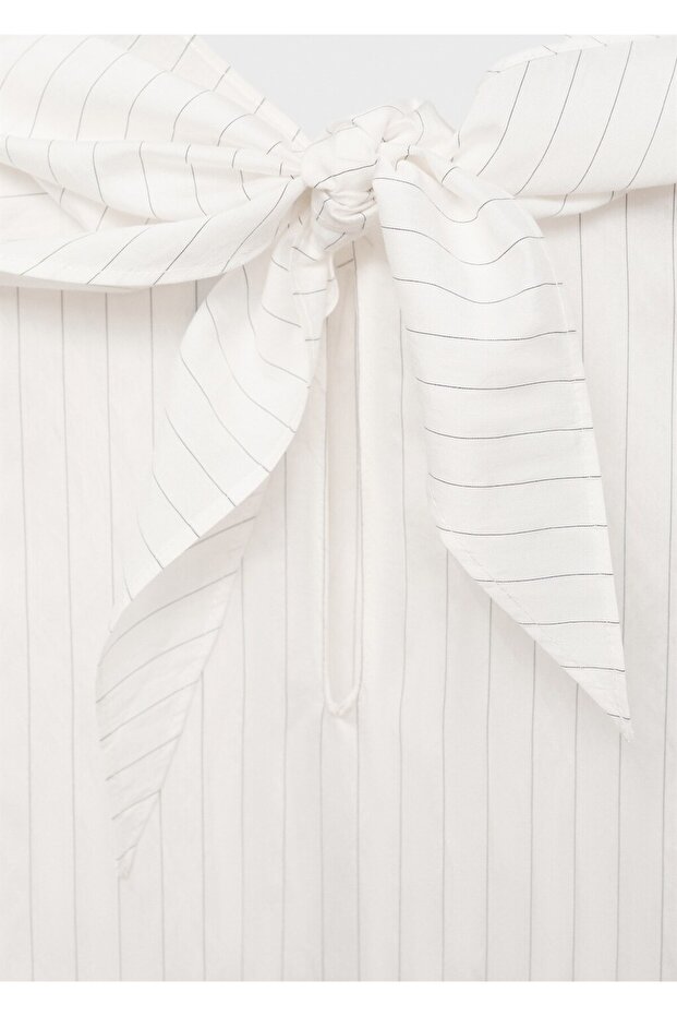 Mendilli çizgili bluz - 5