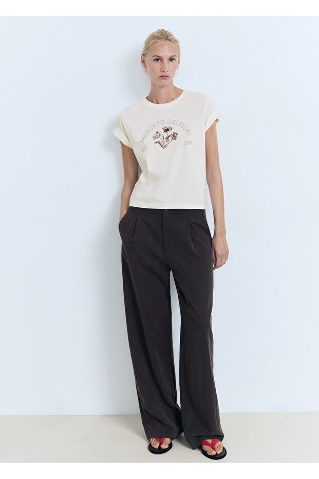 Baumwoll-T-Shirt mit Bootsmuster - 2