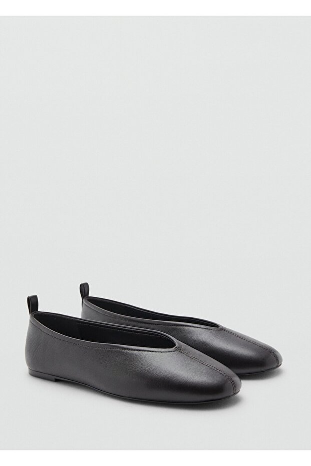 Düz tabanlı deri ayakkabı - 1