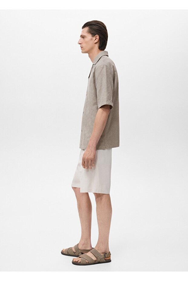 %100 pamuklu işlemeli gömlek - 7