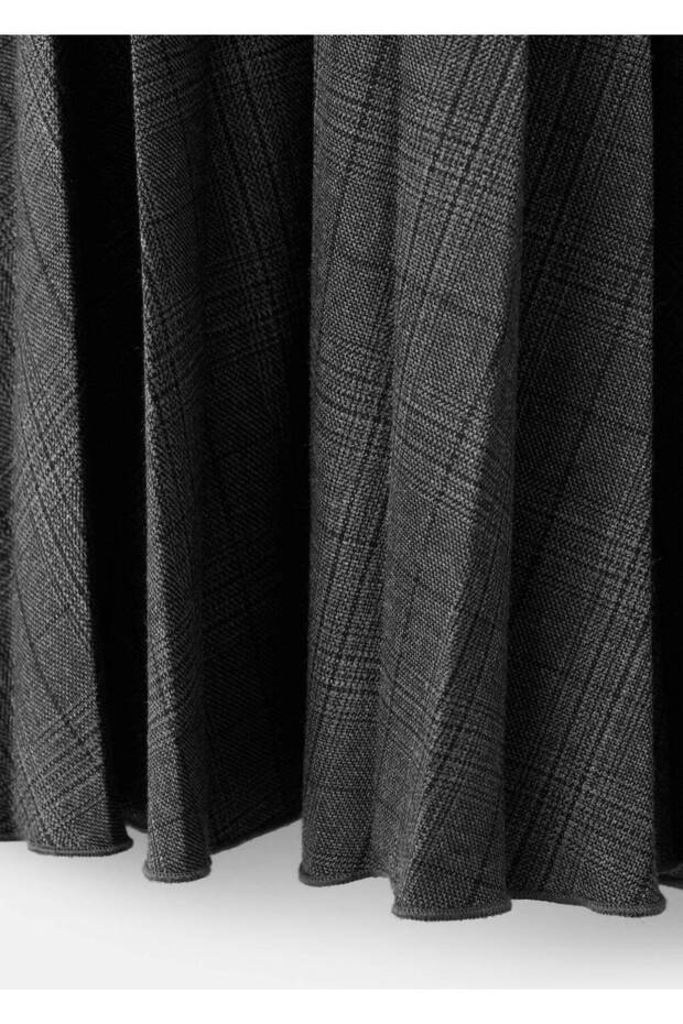 Kareli ve pileli etek - 5