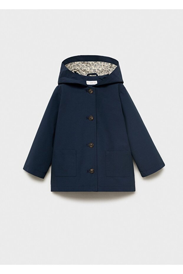 Kapüşonlu koton parka
