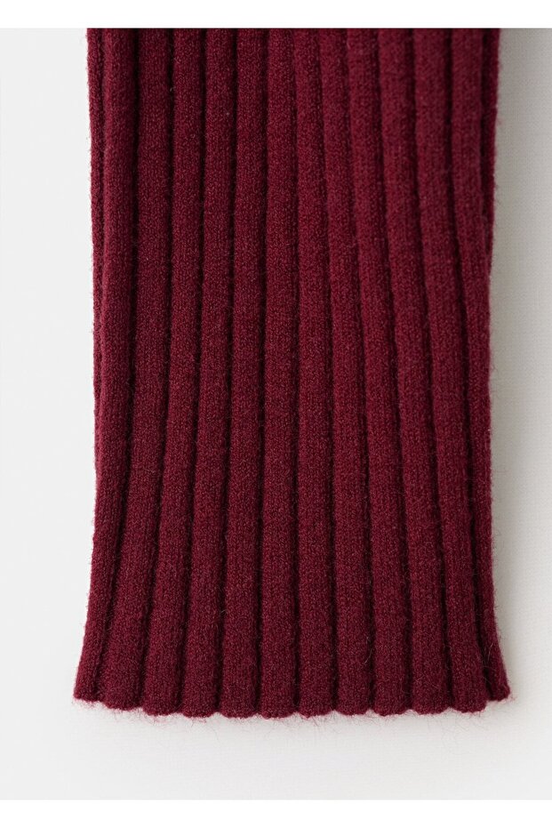 Perkins yaka ribana elbise - 5