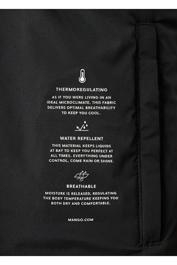 Kapüşonlu midi kapitone anorak - 5